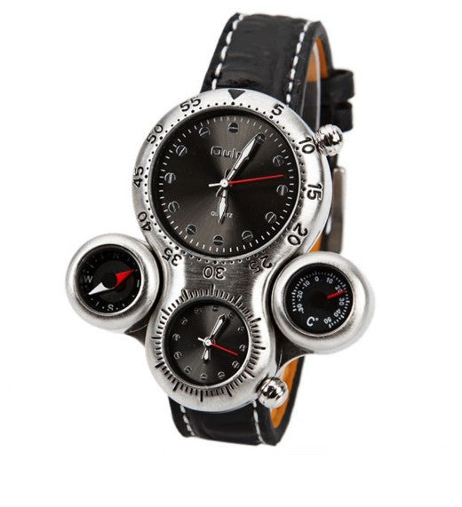 Unique Oversized Dial Compass Watch