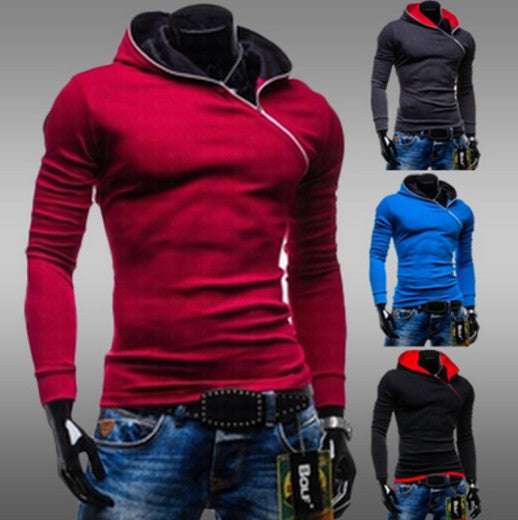Side Zip Up Hooded Jacket